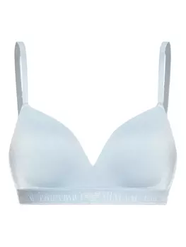 Бюстгальтер с логотипом Emporio Armani, синий