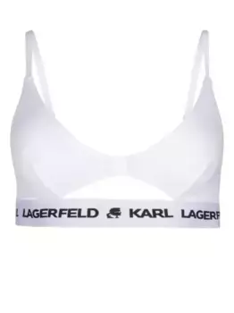 Бюстгальтер с логотипом KARL LAGERFELD, белый