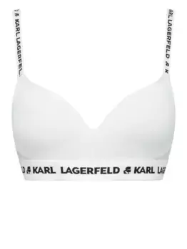 Бюстгальтер с логотипом KARL LAGERFELD, белый