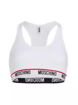 Бюстгальтер с логотипом Moschino, белый