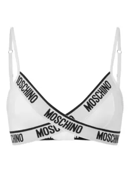 Бюстгальтер с логотипом Moschino, белый