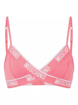 Бюстгальтер с логотипом Moschino, розовый