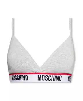 Бюстгальтер с логотипом Moschino, серый