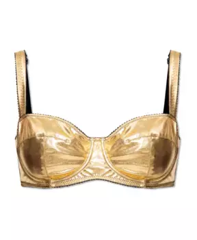 Бюстгальтер с металлическим блеском Dolce & Gabbana, желтый
