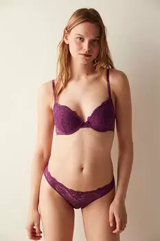 Бюстгальтер с мягкой подкладкой и сетчатыми вставками Penti, фиолетовый