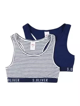 Бюстгальтер s.Oliver Bralette Bra, цвет marine blue/White