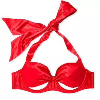 Бюстгальтер с открытой чашкой и лямкой на шее Victoria's Secret Dream Angels Wicked, красный