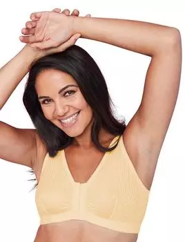 Бюстгальтер с открывающимся спереди бюстгальтером без косточек Бюстгальтер с поддержкой Wo Magic Bra Беспроводной бюстгальтер Eden House, бежевый