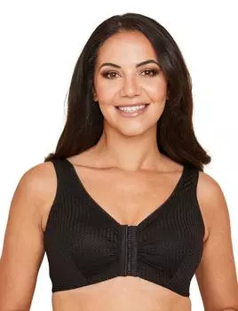 Бюстгальтер с открывающимся спереди бюстгальтером без косточек Бюстгальтер с поддержкой Wo Magic Bra Беспроводной бюстгальтер Eden House, черный