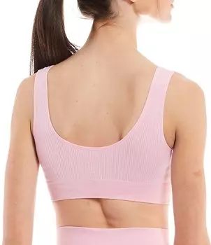 Бюстгальтер с овальным вырезом в рубчик для юниоров GB, розовый