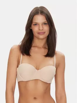 Бюстгальтер с поддержкой UW0UW05378 Tommy Hilfiger, бежевый