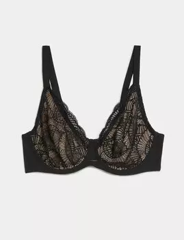 Бюстгальтер с полной чашкой Natural Lift на косточке A-E Marks & Spencer, черный