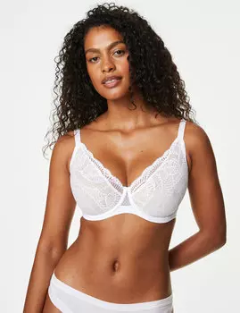 Бюстгальтер с полной чашкой Natural Lift на косточке F-H Marks & Spencer, белый