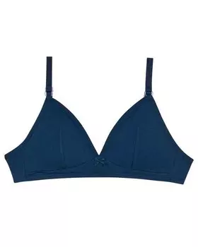 Бюстгальтер с принтом для девочки без косточек и съемными чашками Dim, темно-синий