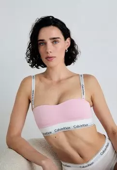 Бюстгальтер с регулируемыми бретелями LIGHTLY LINED BANDEAU ICON Calvin Klein Underwear, слоновая кость