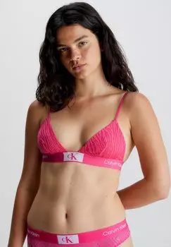 Бюстгальтер с треугольной чашкой UNLINED Calvin Klein Underwear, розовый неон