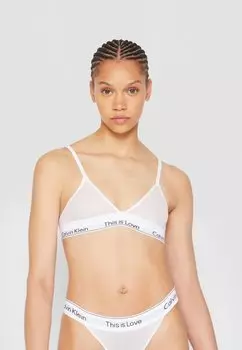 Бюстгальтер с треугольными чашечками Calvin Klein Underwear, белый