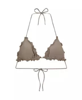 Бюстгальтер с треугольными чашечками F**K, коричневый