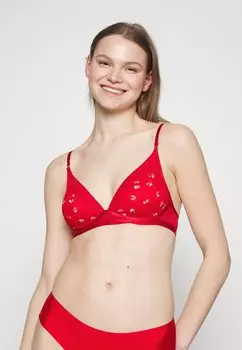 Бюстгальтер с треугольными чашечками Hunkemller, красный