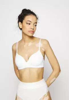 Бюстгальтер с треугольными чашечками Lindex, белый