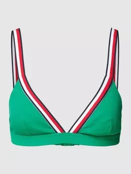 Бюстгальтер с треугольными чашечками в рубчик TOMMY HILFIGER, зеленый