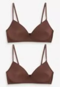 Бюстгальтер с треугольными чашками 2 PACK Next, коричневый