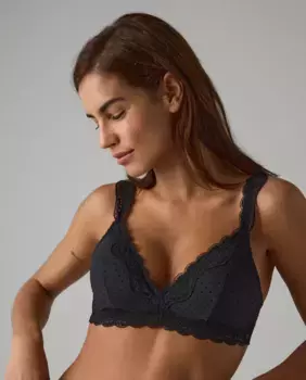 Бюстгальтер с треугольными чашками без косточек Ysabel Mora, черный