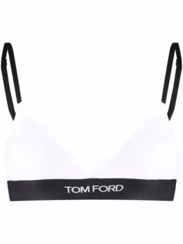Бюстгальтер с треугольными чашками и логотипом TOM FORD, белый