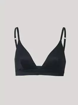 Бюстгальтер с треугольными чашками из эластичного шелка Wolford, черный