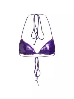 Бюстгальтер с вышивкой пайетками LaQuan Smith