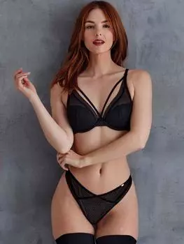 Бюстгальтер с высокими верхними чашечками Diamond Mesh - Черный Pretty Polly, черный