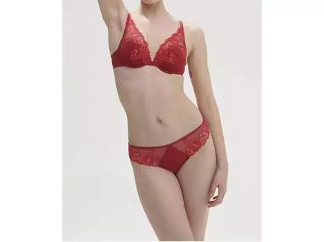Бюстгальтер Saga Triangle Contour Push Up в цвете Lipstick Red Aubade