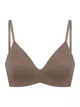 Бюстгальтер Schiesser Bgelloser BH Invisible Soft Padded, серо-коричневый