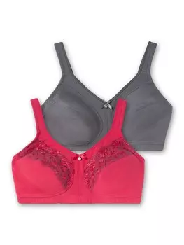 Бюстгальтер SHEEGO Minimiser Bra, цвет dark grey/pink