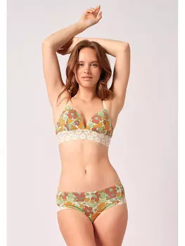 Бюстгальтер Skiny Bgelloser BH, цвет hellgrn/orange/creme