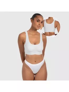 Бюстгальтер SMILODOX Plunge Bralette Nysa, белый