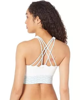 Бюстгальтер Southern Tide Wren Printed Long Line Bra, цвет Classic White