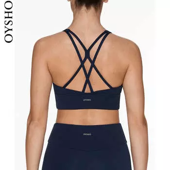 Бюстгальтер спортивный Oysho, синий