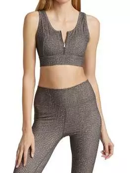 Бюстгальтер Спортивный Varley Fay с застежкой-молнией, серый