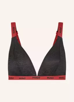 Бюстгальтер sporty lace с треугольными чашками Hugo, черный