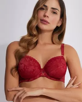 Бюстгальтер среднего размера с вырезом горловины Selmark, красный