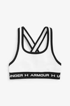 Бюстгальтер средней поддержки с перекрещенными бретелями сзади Under Armour, белый