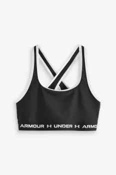 Бюстгальтер средней поддержки с перекрещенными бретелями сзади Under Armour, черный