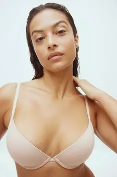 Бюстгальтер супер пуш ап из микрофибры H&M, бежевый