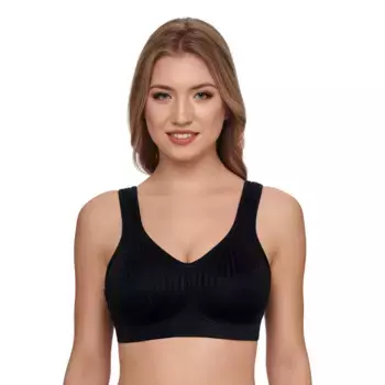 Бюстгальтер Susa без косточек с гарантированным поддерживающим эффектом до чашки I, черный