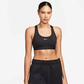 Бюстгальтер Swoosh Light Support женский Nike, черно-белый