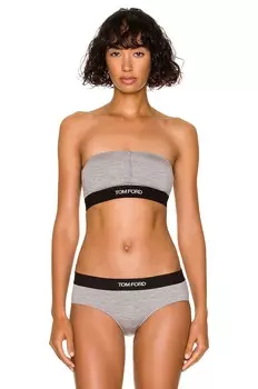 Бюстгальтер Tom Ford Logo Bandeau, цвет Grey Melange