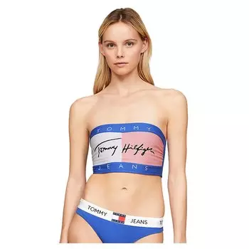 Бюстгальтер Tommy Jeans Flag Bandeau, синий