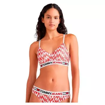 Бюстгальтер Tommy Jeans Lightly Linedlette Print, красный