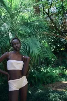 Бюстгальтер тонкой вязки с вырезом-бандо и пайетками ZARA, жемчужно-белый